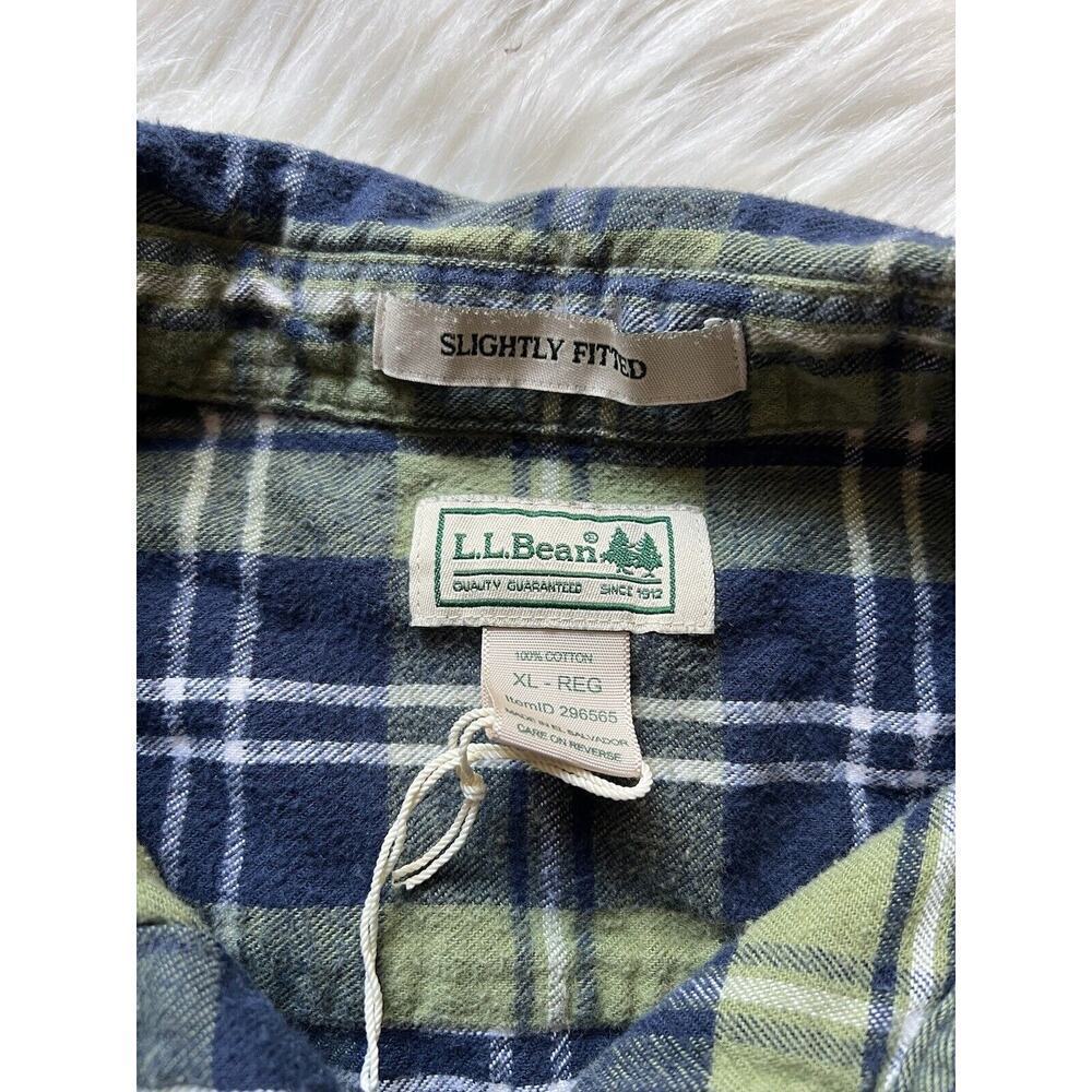 LL Bean Flannel Shirt Mens Tall Medium Slightly Fitted XL Plaid Multicolor Boho - Picture 3 of 8